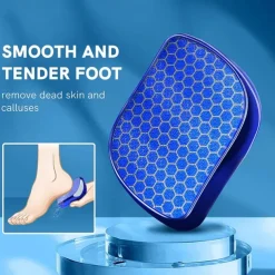 Glass Foot File Callus Remover - Foot Scrubber Heel Scraper for Dead Skin Removal, Foot Buffer Shower Pedicure Tool for Men, Women, Soft Feet Care