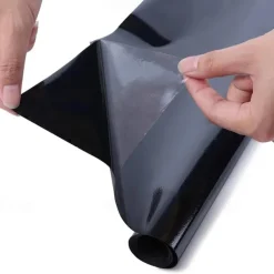 Glass Window Film Window Covering Black Film Static Privacy Decoration Self Adhesive for UV Blocking Heat Control Glass Window Stickers 100X45cm/39X18inches