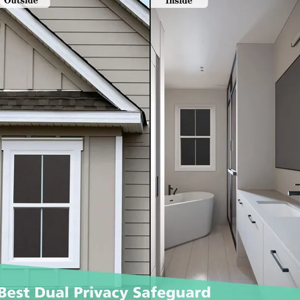 Glass Window Film Window Covering Black Film Static Privacy Decoration Self Adhesive for UV Blocking Heat Control Glass Window Stickers 100X45cm/39X18inches