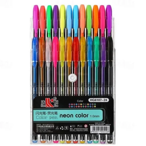 Glitter Gel Pen Color Neutral Pen Ballpoint Pen Hand Account Pen Children's Luminous Flashing Stars Special Color for Note-taking