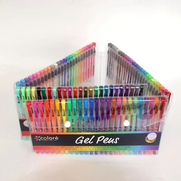 Glitter Gel Pen Color Neutral Pen Ballpoint Pen Hand Account Pen Children's Luminous Flashing Stars Special Color for Note-taking