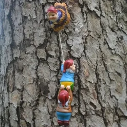 Gnome Garden Decor, 1pc Garden Gnome Statue, Climbing Gnomes Fairy Tree Hugger Garden Art Outdoor For Four Seasons Decor, Resin Crafts Ornaments For Patio, Lawn, Yard Art Decoration