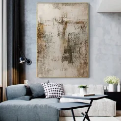 Gold foil oil painting handmade abstract gold painting Wabi sabi Wall Art Beige Abstract Painting on Canvas A Pair Beige Texture oil painting Wall Art Neutral Abstract oil painting Wal Decor