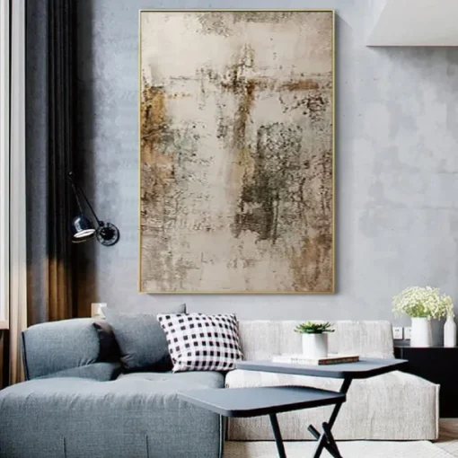 Gold foil oil painting handmade abstract gold painting Wabi sabi Wall Art Beige Abstract Painting on Canvas A Pair Beige Texture oil painting Wall Art Neutral Abstract oil painting Wal Decor