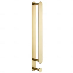 Golden Multifunctional Towel Bar with Hook 304 Stainless Steel Electroplated, 40cm, Brushed Gold, Bathroom and Kitchen Shelf Punch-free