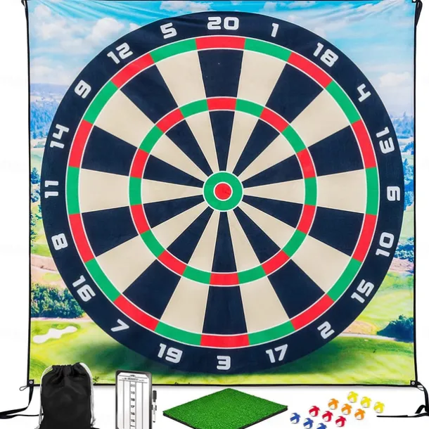 Golf Chipping Game Set Includes 6x6 Ft Sticky Playing Mat, N' Stick Golf Games with Chip N' Stick Golf Balls - Targets with Chipping Mat