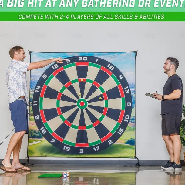 Golf Chipping Game Set Includes 6x6 Ft Sticky Playing Mat, N' Stick Golf Games with Chip N' Stick Golf Balls - Targets with Chipping Mat