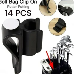 Golf Club Organiser Clips, 14 Piece Golf Club Clip Putter Clip for Golf Bag, Portable Golf Club Clip, Easy to Use Golf Bag Clip Organiser Ball Putter Accessories