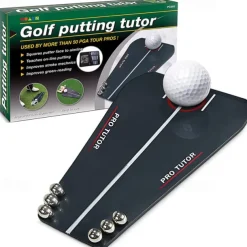 Golf Putting Tutor Golf Putting Trainer Golf Putting Aid Golf Putter Corrector with Free Zippered Bag for Beginners, Pros, Kids, Adults