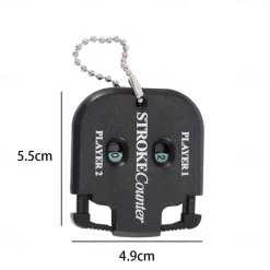 Golf Stroke Counter - Keychain Clicker Scorekeeper Game Shot Tracker - Keep Score of Golf and Mini Golf Games - Black