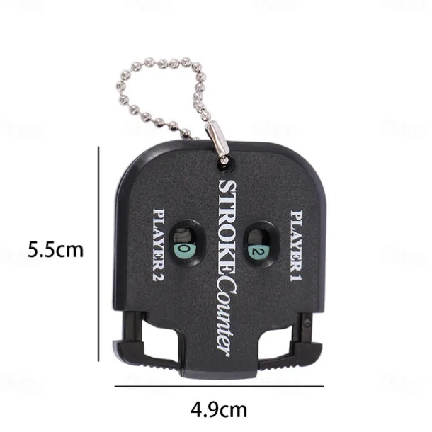 Golf Stroke Counter - Keychain Clicker Scorekeeper Game Shot Tracker - Keep Score of Golf and Mini Golf Games - Black
