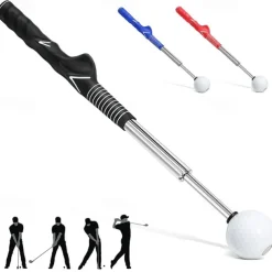 Golf Swing Training Aid - Retractable Sound-Sensing Swing Stick for Correcting Your Golf Swing, Perfect for Indoor and Outdoor Practice, Ideal for Beginners and Professionals Alike