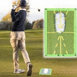 Golf Training Mat For Swing Detection Batting,Golf Swing Practice Mat Hit Ball Track Direction Track Mat Hit Mat Golf Training Mat