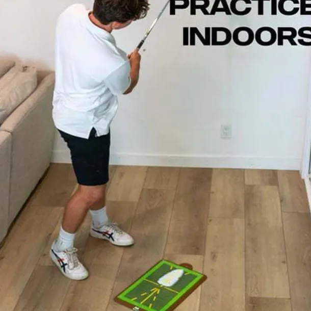 Golf Training Mat For Swing Detection Batting,Golf Swing Practice Mat Hit Ball Track Direction Track Mat Hit Mat Golf Training Mat