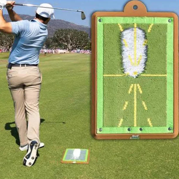 Golf Training Mat For Swing Detection Batting,Golf Swing Practice Mat Hit Ball Track Direction Track Mat Hit Mat Golf Training Mat