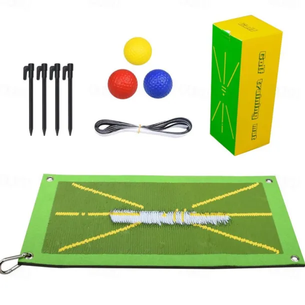 Golf Training Mat For Swing Detection Batting,Golf Swing Practice Mat Hit Ball Track Direction Track Mat Hit Mat Golf Training Mat