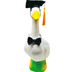 Goose Outfit Set Cute Goose Costume for Farmhouse Birthday Party Office Black and Yellow Figurine Showpiece