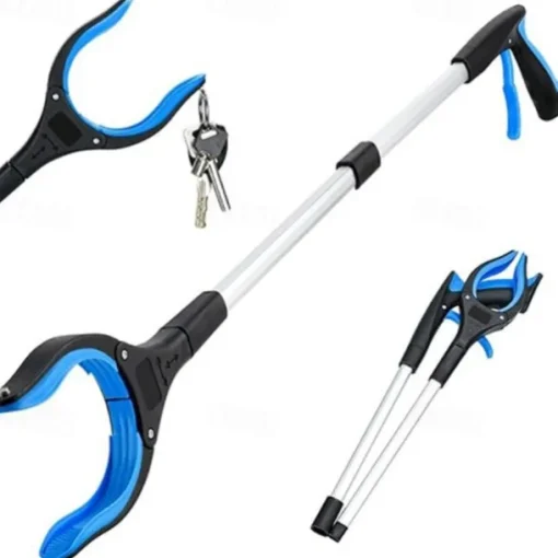 Grabber Reacher Tool 360 Degree Rotating Head, Wide Jaw, 32" Foldable, Lightweight Trash Claw Grabbers for Elderly, Reaching Tool for Trash Pick Up Stick, Litter Picker Arm Extension