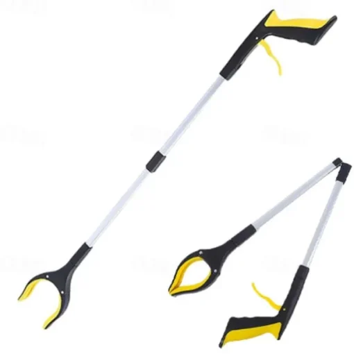 Grabber Reacher Tool 360 Degree Rotating Head, Wide Jaw, 32" Foldable, Lightweight Trash Claw Grabbers for Elderly, Reaching Tool for Trash Pick Up Stick, Litter Picker Arm Extension