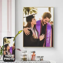 Graduation Custom Wall Art Canvas Classmate Prints and Poster - Personalized Portrait Poster Personalized Valentine Gift Custom Made