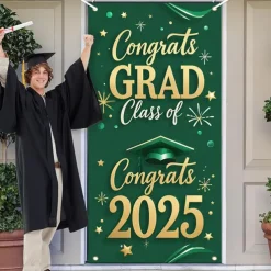Graduation Door Decorations Door Covers Door Tapestry Door Curtain Decoration Backdrop Indoor/Outdoor Door Banner for Front Door School Office