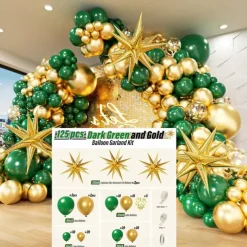 Graduation Party Balloon Decoration Set, Exploding Star Thickened Balloon Garland Kit, Birthday Party, Graduation Event, Grand Opening & Wedding Decor