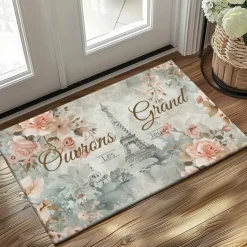 Graffiti Doormat Kitchen Mat Floor Mat Non-Slip Area Rug Oil Proof Rug Indoor Outdoor Mat Bedroom Decor Bathroom Mat Entrance Rug Eiffel Tower