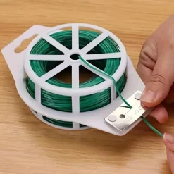 Green Cable Ties With Cutter, Garden Plant Ties Reusable, Green Twist Ties For Plants Gardening Tomatoes Tie Garden Ties For Plants,Garden Twist Ties Flowers Climbing