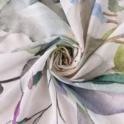 Green Eucalyptus Leaves Sheer Curtains Rod Pocket Drapes For Living Room Bedroom, Chiffon Farmhouse Curtain for Kitchen Balcony Door Window Treatments Room Darkening