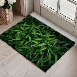 Green Grass Doormat Kitchen Mat Floor Mat Non-Slip Area Rug Oil Proof Rug Indoor Outdoor Mat Bedroom Decor Bathroom Mat Entrance Rug