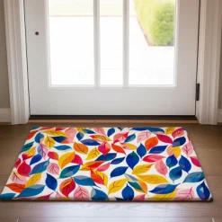 Green Leaves Doormat Kitchen Mat Floor Mat Non-Slip Area Rug Oil Proof Rug Indoor Outdoor Mat Bedroom Decor Bathroom Mat Entrance Entryway Rug