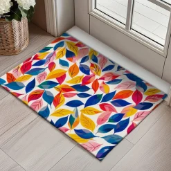 Green Leaves Doormat Kitchen Mat Floor Mat Non-Slip Area Rug Oil Proof Rug Indoor Outdoor Mat Bedroom Decor Bathroom Mat Entrance Entryway Rug