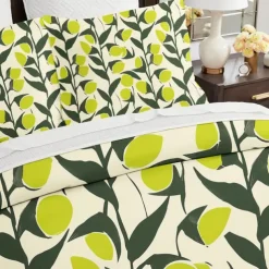 Green Leaves Pattern Duvet Cover Set Set Soft 3-Piece Luxury Cotton Bedding Set Home Decor Gift Twin Full King Queen Size Duvet Cover