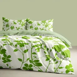 Green Leaves Pattern Duvet Cover Set Set Soft 3-Piece Luxury Cotton Bedding Set Home Decor Gift Twin Full King Queen Size Duvet Cover