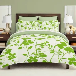 Green Leaves Pattern Duvet Cover Set Set Soft 3-Piece Luxury Cotton Bedding Set Home Decor Gift Twin Full King Queen Size Duvet Cover