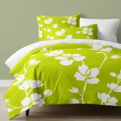 Green Leaves Pattern Duvet Cover Set Set Soft 3-Piece Luxury Cotton Bedding Set Home Decor Gift Twin Full King Queen Size Duvet Cover