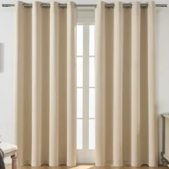 Grey Blackout Curtain 1 Panel Grommet Thermal Insulated Room Darkening Curtains for Bedroom and Living Room IKEA Series
