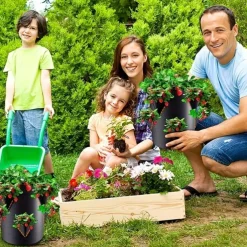 Grow Bags, Strawberry Planter Bags With Handles, 5/7/10 Gallon Heavy Duty Non-woven Fabric Plant Pots For Tomato,Carrot, Onion, Fruits, Flower And Vegetables, Garden Supplies