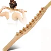 Guasha Wood Stick Massage Tool,20 Beads Wood Massage Roller Stick,Lymphatic Drainage Massager for Body Shaping,Gua Sha Tools for Back Leg