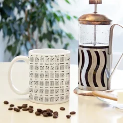 Guitar Chord Mug 400ml Cup with Chord White Ceramic Coffee Cup with Guitarist Design Perfect Gift for Beginner Guitar Enthusiasts Ideal for Music Lovers Home or Office Use