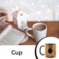 Guitar Coffee Cup Musical Coffee Mugs, Guitar Cup Travel Mug Funny Drinking Cup Desk Decor,11.2oz Ceramic Mug Tea Mug, Birthday Christmas Gifts for Music Lover