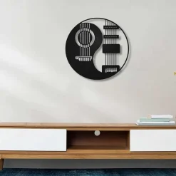 Guitar Music Metal Wall Decor Tree of Life Metal Wall Art Bird Ornament Home Bedroom Living Room Window Decoration