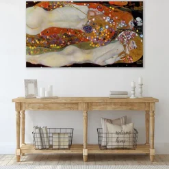 Gustav Klimt Water Serpents Oil painting hand-painted Gustav Klimt oil painting Gustav Klimt painting woman vintage art decor painting