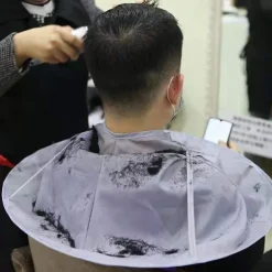 Hair Apron Cape Hairstylist Simple Design Pattern Waterproof Haircut Cloth Wrap Protects Hair Cutting Cloak Umbrella Cape Use At Salon Barber Home Or Salon Stylist Hairdressing