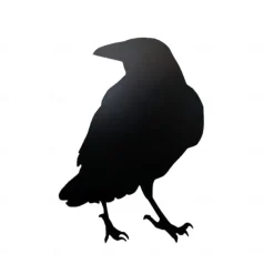 Halloween Acrylic Black Crow Scuplture Ornament Creative Photo Frame Raven Bird Statue Figurine Wall Display Decoration