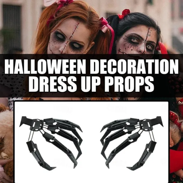 Halloween Articulated Finger Extensions, Halloween Articulated Fingers, 3D Printed Flexible Finger Extensions Fits All Finger Sizes Articulated Fingers