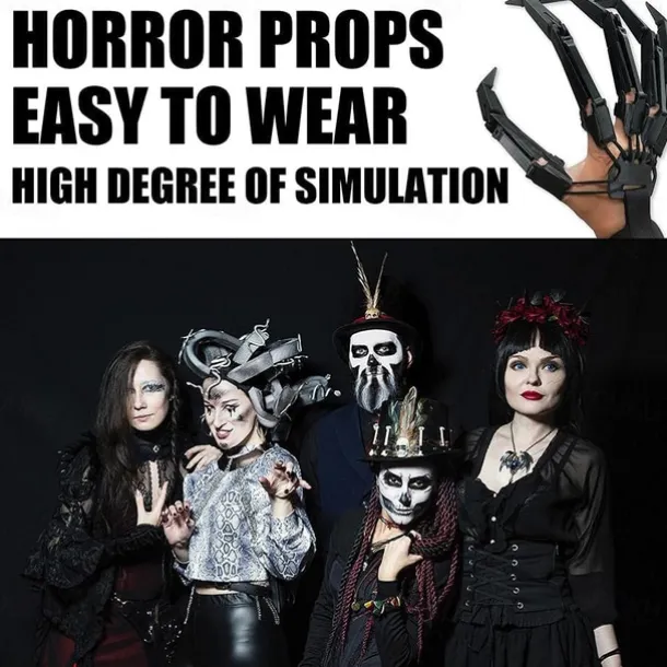 Halloween Articulated Finger Extensions, Halloween Articulated Fingers, 3D Printed Flexible Finger Extensions Fits All Finger Sizes Articulated Fingers