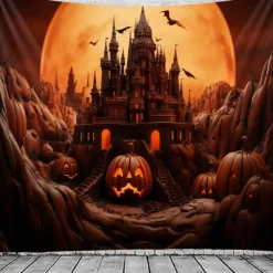 Halloween Bat Hanging Tapestry Wall Art Large Tapestry Mural Decor Photograph Backdrop Blanket Curtain Home Bedroom Living Room Decoration Halloween Decorations