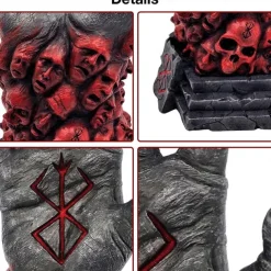 Halloween Berserk Hand of God, Fear Figure Statue, Anime Handcraft Resin Ornament, Halloween Skeleton Figurine, Craft Desk Toy Gift for Fans Collections Home Decoratio