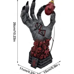 Halloween Berserk Hand of God, Fear Figure Statue, Anime Handcraft Resin Ornament, Halloween Skeleton Figurine, Craft Desk Toy Gift for Fans Collections Home Decoratio